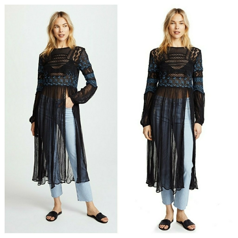 Free People Sweet Sunny Days Embroidered Tunic
